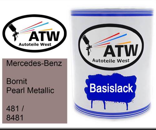 Mercedes-Benz, Bornit Pearl Metallic, 481 / 8481: 1L Lackdose, von ATW Autoteile West.